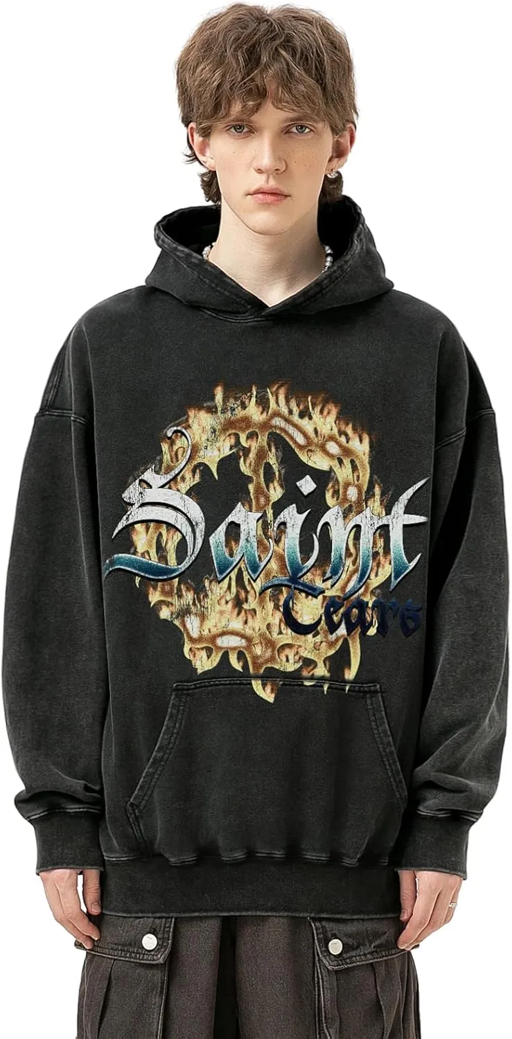 Men's 3D Graphic Print Hooded Casual Oversized Hoodies Pink&Grey Mix Special Color Long Sleeve For Unisex