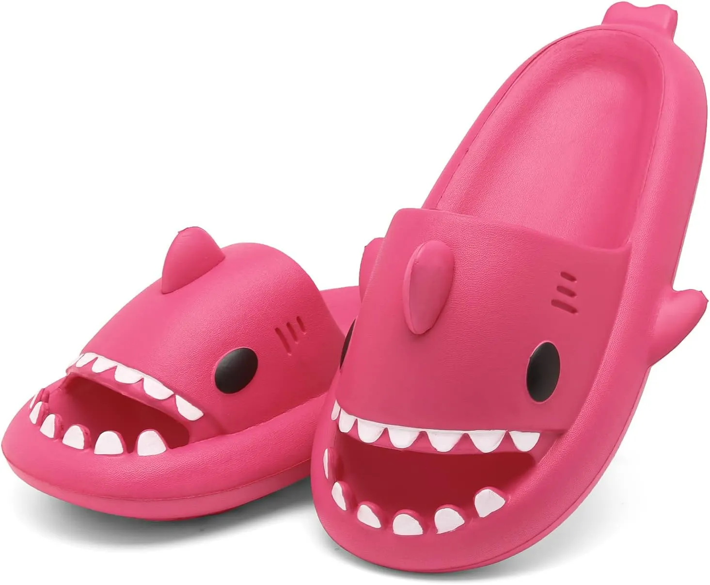 Men's and Women's Shark Slides Cloud Slippers Summer Novelty Open Toe Slide Sandals Anti-Slip Beach Pool Shower Shoes with Cushioned Thick Sole