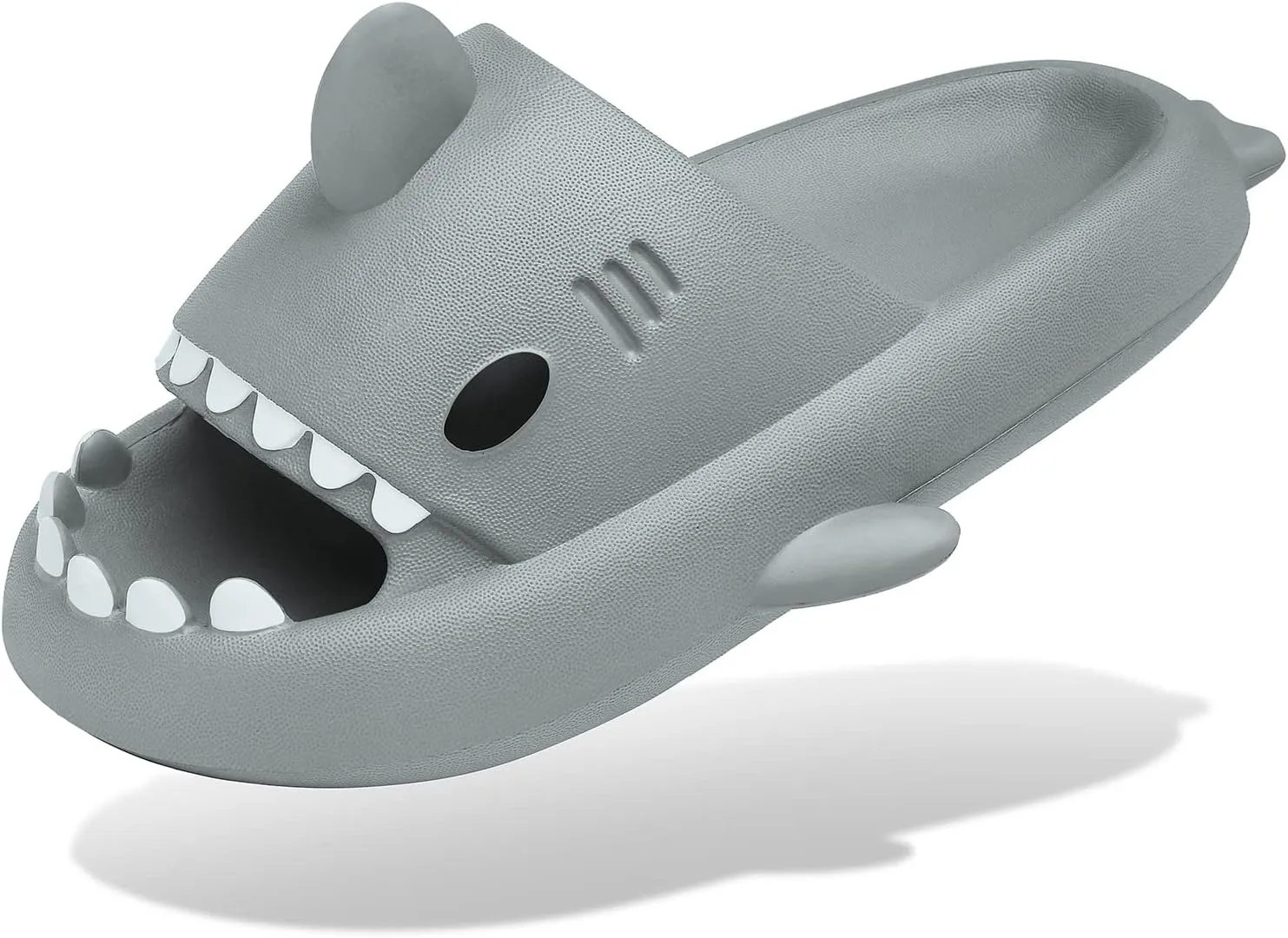 Men's and Women's Shark Slides Cloud Slippers Summer Novelty Open Toe Slide Sandals Anti-Slip Beach Pool Shower Shoes with Cushioned Thick Sole