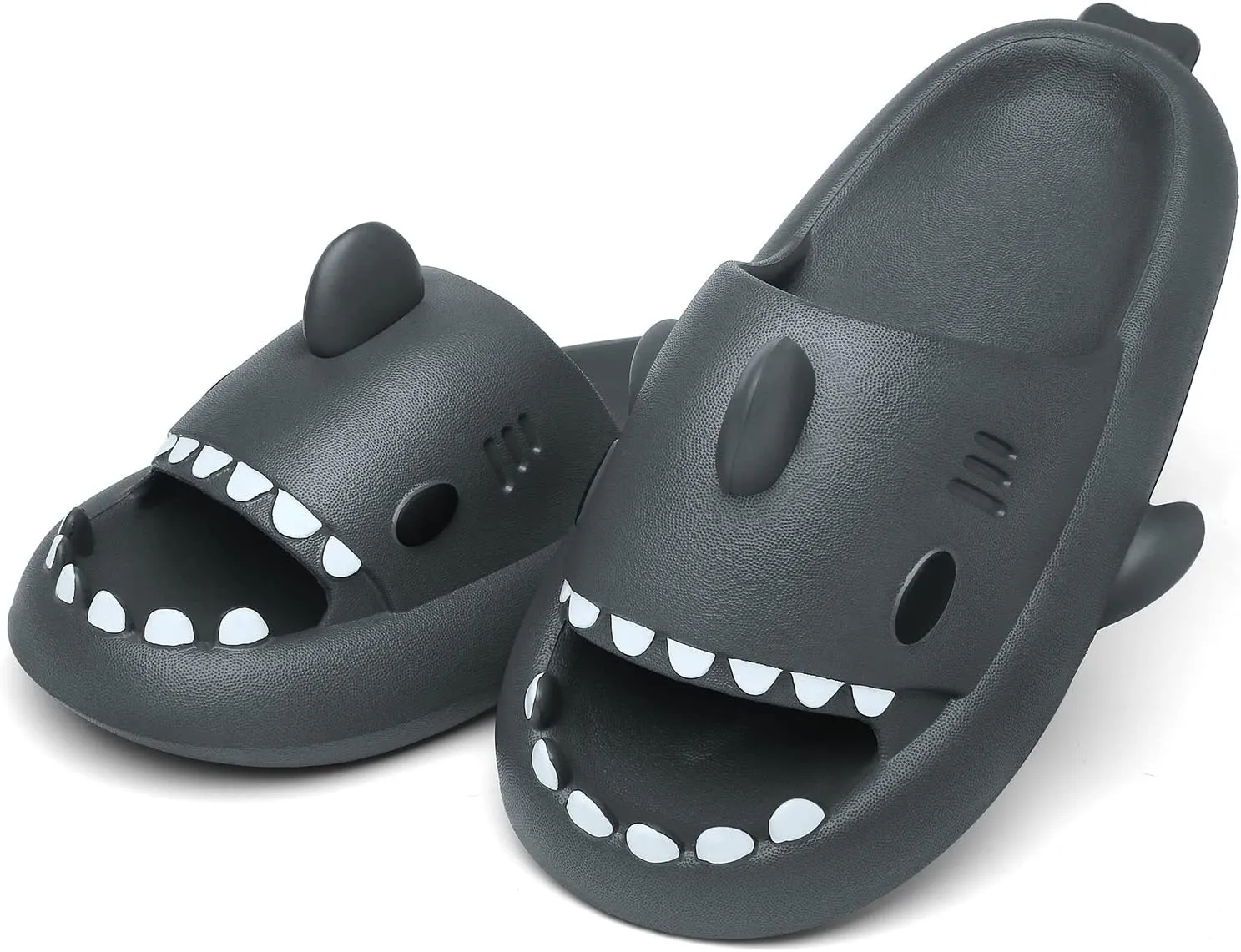 Men's and Women's Shark Slides Cloud Slippers Summer Novelty Open Toe Slide Sandals Anti-Slip Beach Pool Shower Shoes with Cushioned Thick Sole