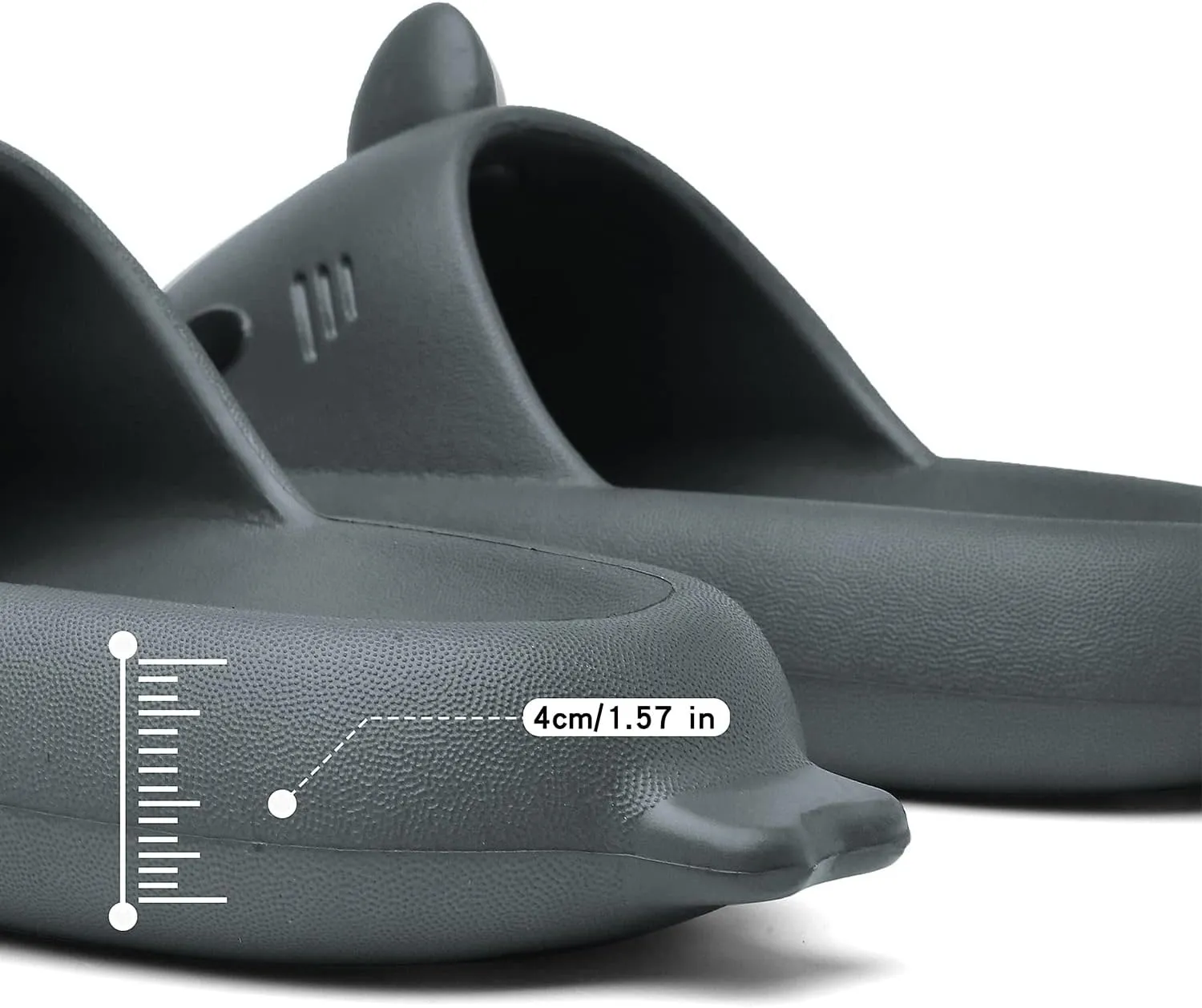 Men's and Women's Shark Slides Cloud Slippers Summer Novelty Open Toe Slide Sandals Anti-Slip Beach Pool Shower Shoes with Cushioned Thick Sole