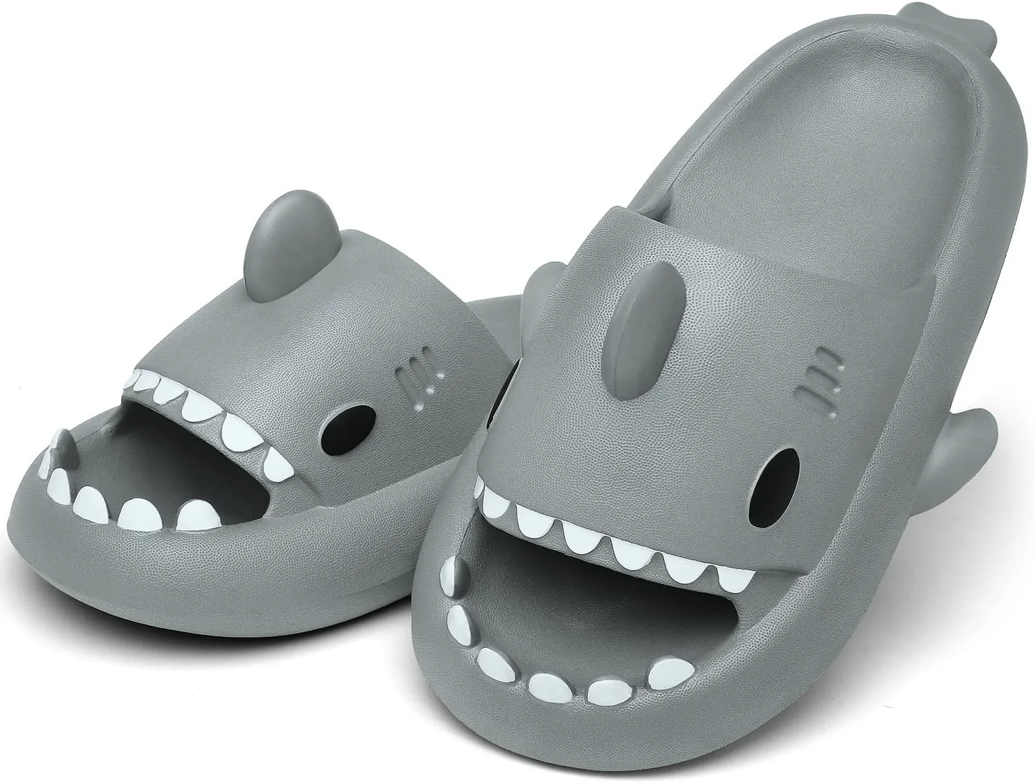 Men's and Women's Shark Slides Cloud Slippers Summer Novelty Open Toe Slide Sandals Anti-Slip Beach Pool Shower Shoes with Cushioned Thick Sole