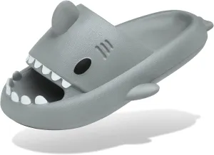 Men's and Women's Shark Slides Cloud Slippers Summer Novelty Open Toe Slide Sandals Anti-Slip Beach Pool Shower Shoes with Cushioned Thick Sole