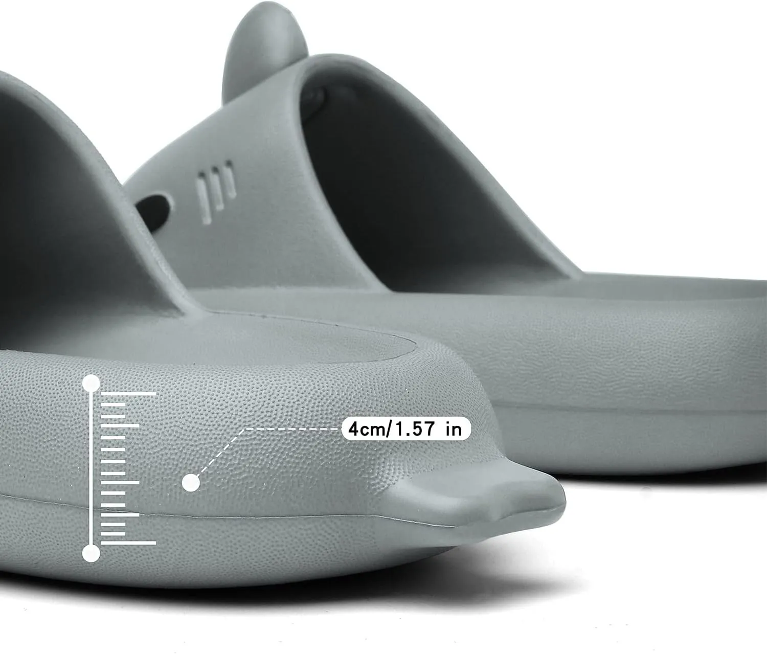 Men's and Women's Shark Slides Cloud Slippers Summer Novelty Open Toe Slide Sandals Anti-Slip Beach Pool Shower Shoes with Cushioned Thick Sole
