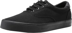 Men's Black Classic Low Top Shoes Canvas Fashion Sneaker with Soft Insole Causal Dress Shoes for Men Comfortable Walking Shoes