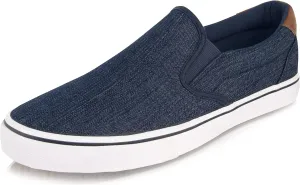 Men's Black Classic Low Top Shoes Canvas Fashion Sneaker with Soft Insole Causal Dress Shoes for Men Comfortable Walking Shoes