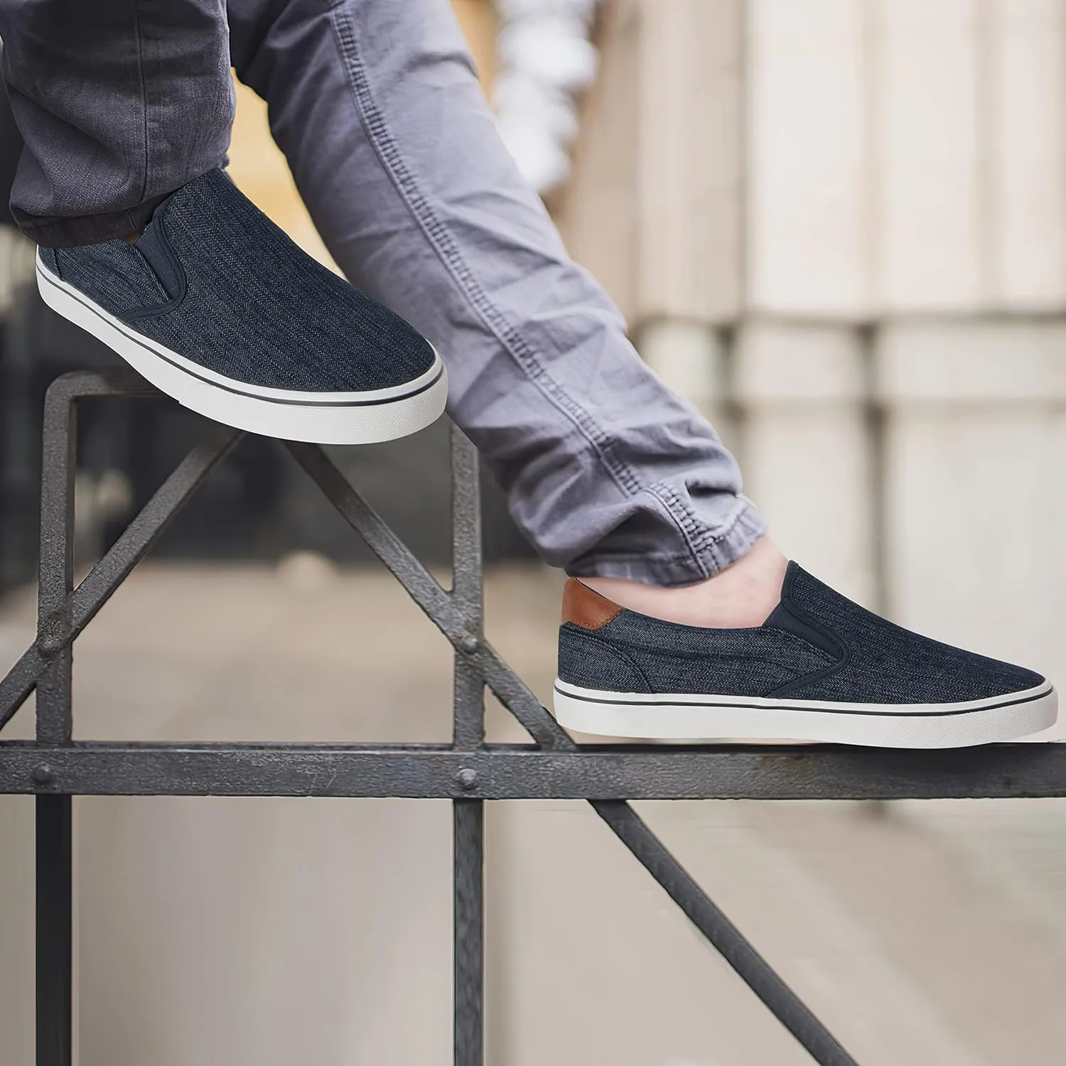 Men's Black Classic Low Top Shoes Canvas Fashion Sneaker with Soft Insole Causal Dress Shoes for Men Comfortable Walking Shoes