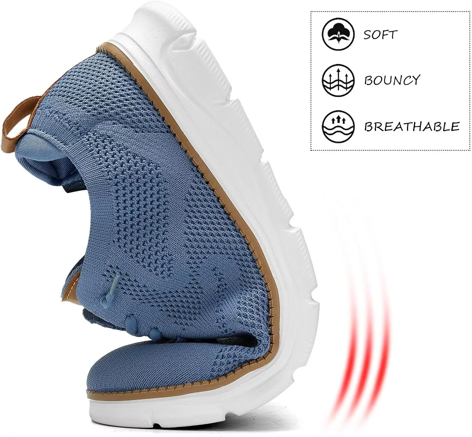 Mens Casual Dress Oxfords Shoes Fashion Mesh Business Walking Work Slip on Sneakers Comfortable Lightweight Soft Sole