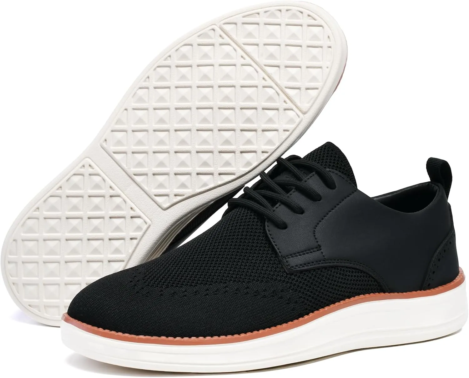 Men's Casual Dress Oxfords Shoes Knit Fashion Dress Sneakers for Business Formal Daily Walking