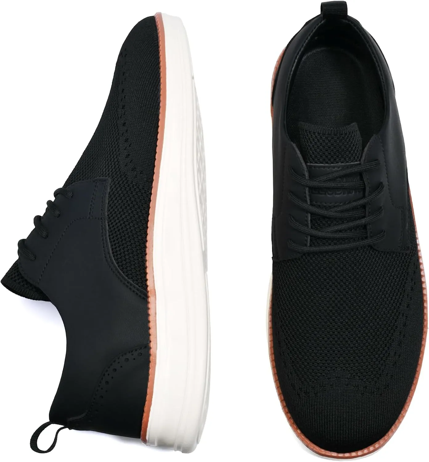 Men's Casual Dress Oxfords Shoes Knit Fashion Dress Sneakers for Business Formal Daily Walking