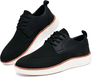 Men's Casual Dress Oxfords Shoes Knit Fashion Dress Sneakers for Business Formal Daily Walking