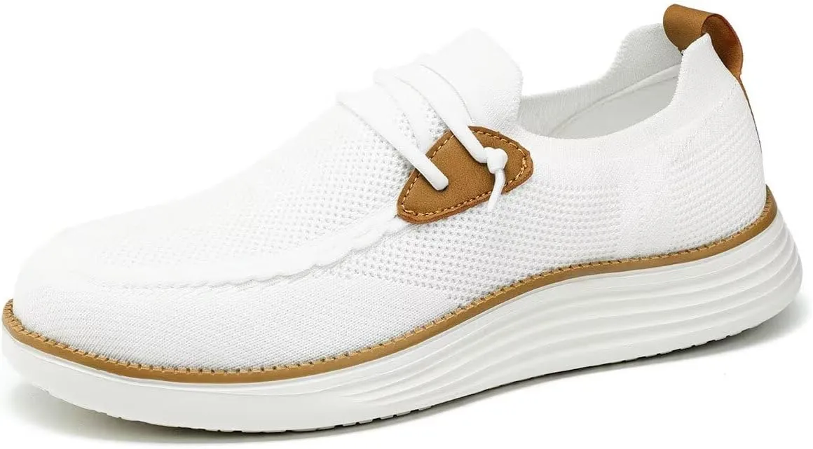 Mens Casual Loafers Shoes Slip On Fashion Walking Dress Sneakers Business Oxfords Work Lightweight Soft Sole