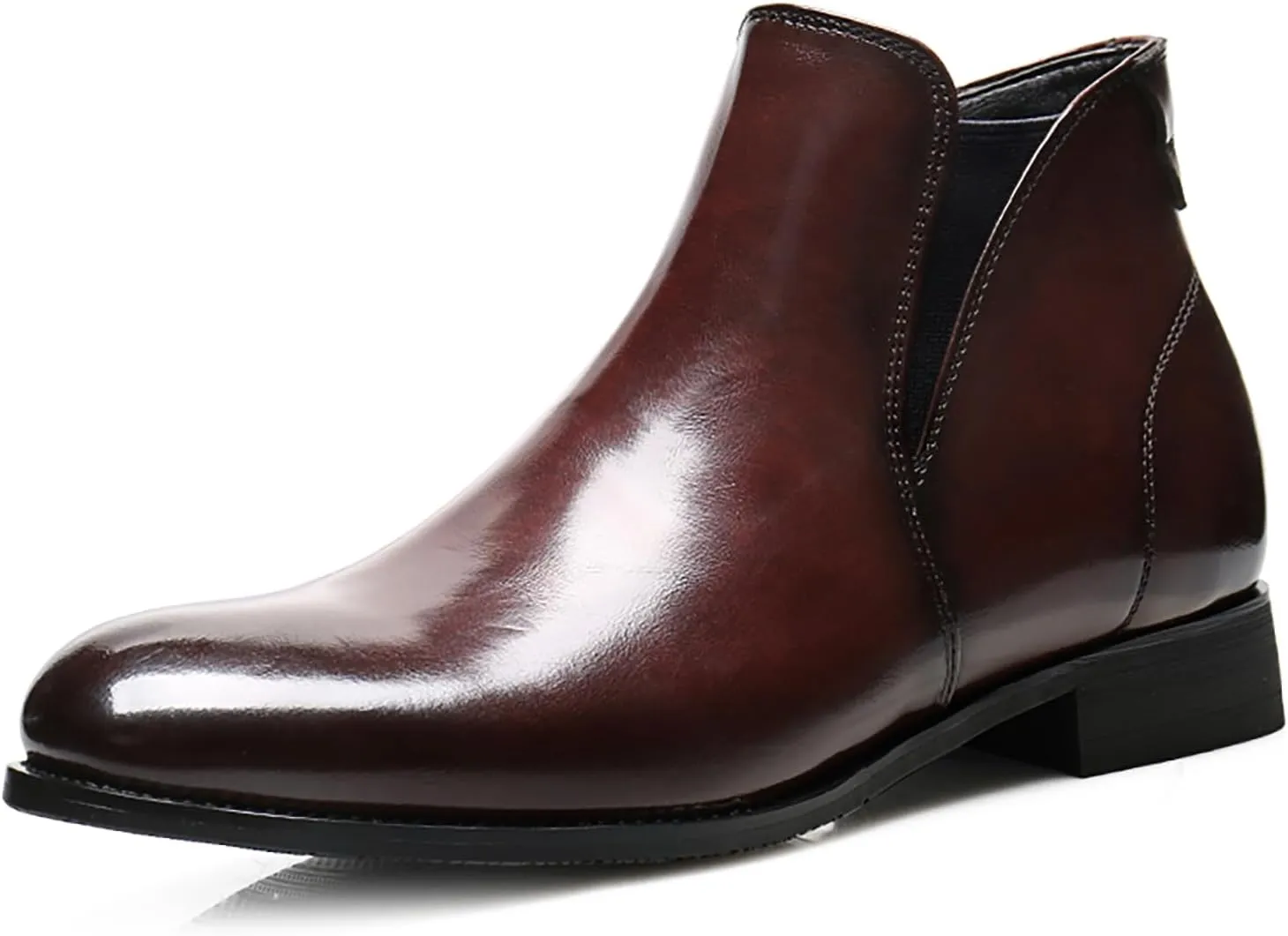 Mens Chelsea Boots PU Leather Ankle Boots for Men Classic Stylish Slip on Dress Shoes for Casual Fomal Wear