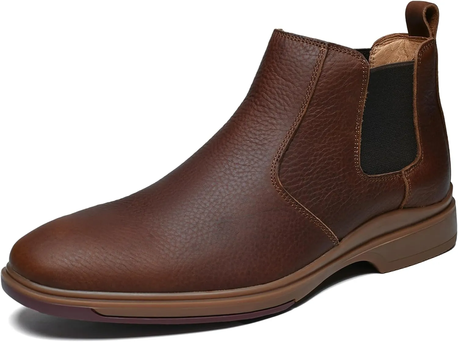 Men's Chelsea Dress Boots Comfortable Leather Slip On Ankle Boots For Casual & Formal Occasions