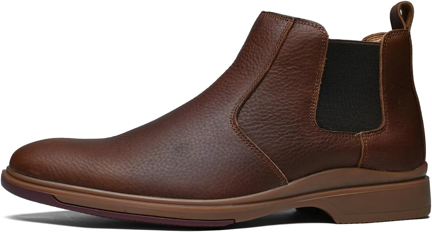 Men's Chelsea Dress Boots Comfortable Leather Slip On Ankle Boots For Casual & Formal Occasions