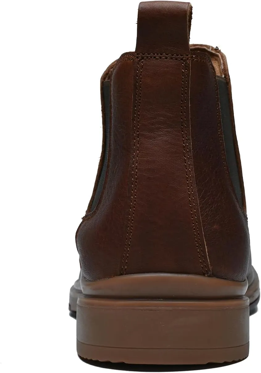 Men's Chelsea Dress Boots Comfortable Leather Slip On Ankle Boots For Casual & Formal Occasions