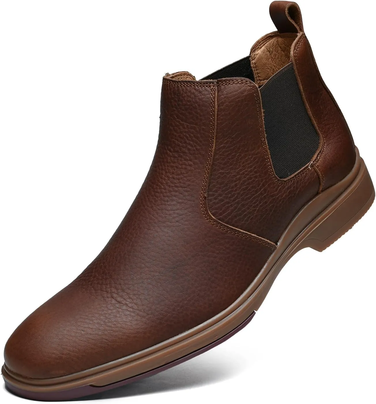 Men's Chelsea Dress Boots Comfortable Leather Slip On Ankle Boots For Casual & Formal Occasions