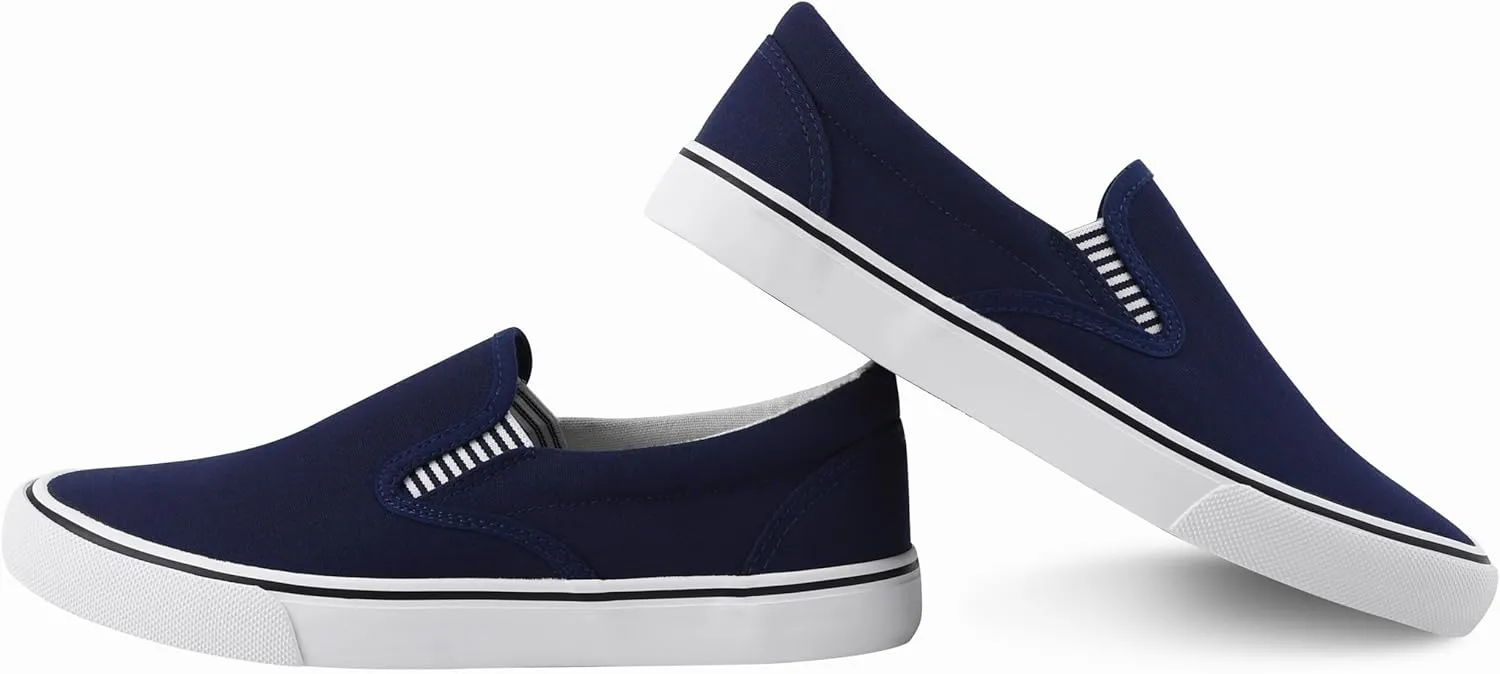 Mens Classic Canvas Shoes Slip on Sneakers Loafers Shoes Casual Fashion Shoes