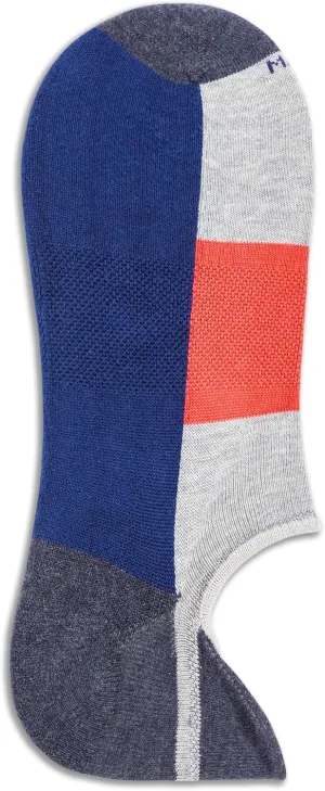 Men's Color Block Sneaker No Show Ankle Socks