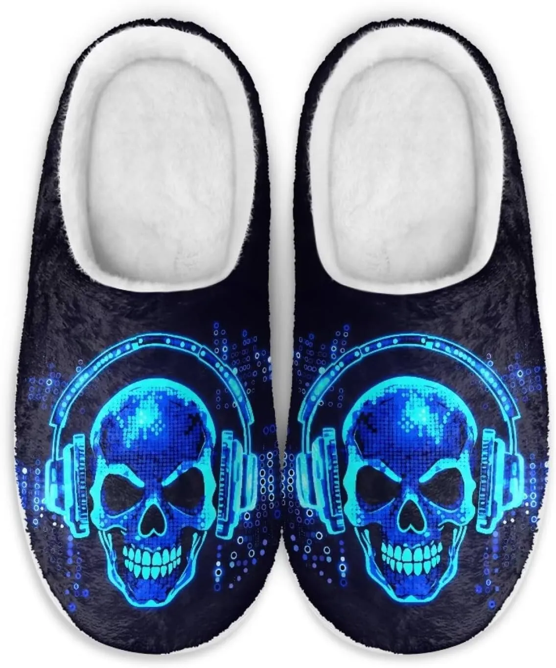 Men's Cozy Fluffy Slippers Slip On Warm Sandals Casual Non Slip House Shoes Indoor Winter Slippers SizeUS 4-15
