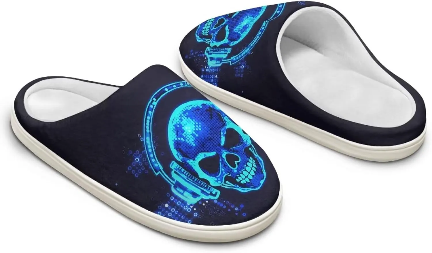 Men's Cozy Fluffy Slippers Slip On Warm Sandals Casual Non Slip House Shoes Indoor Winter Slippers SizeUS 4-15