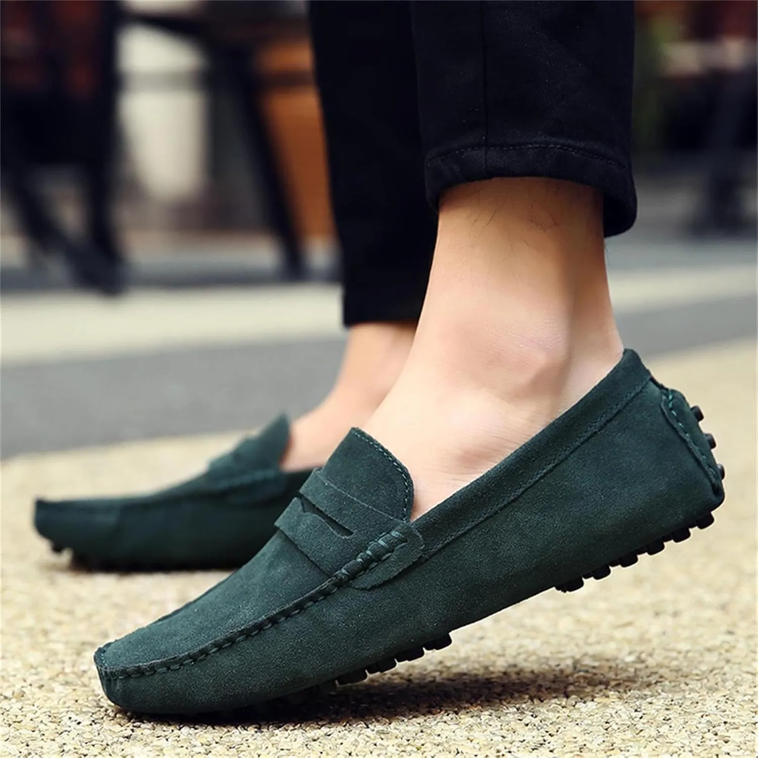 Men's Dress Loafers Slip On Casual Shoes Lightweight Soft Penny Loafers Suede Driving Boat Shoes Moccasins