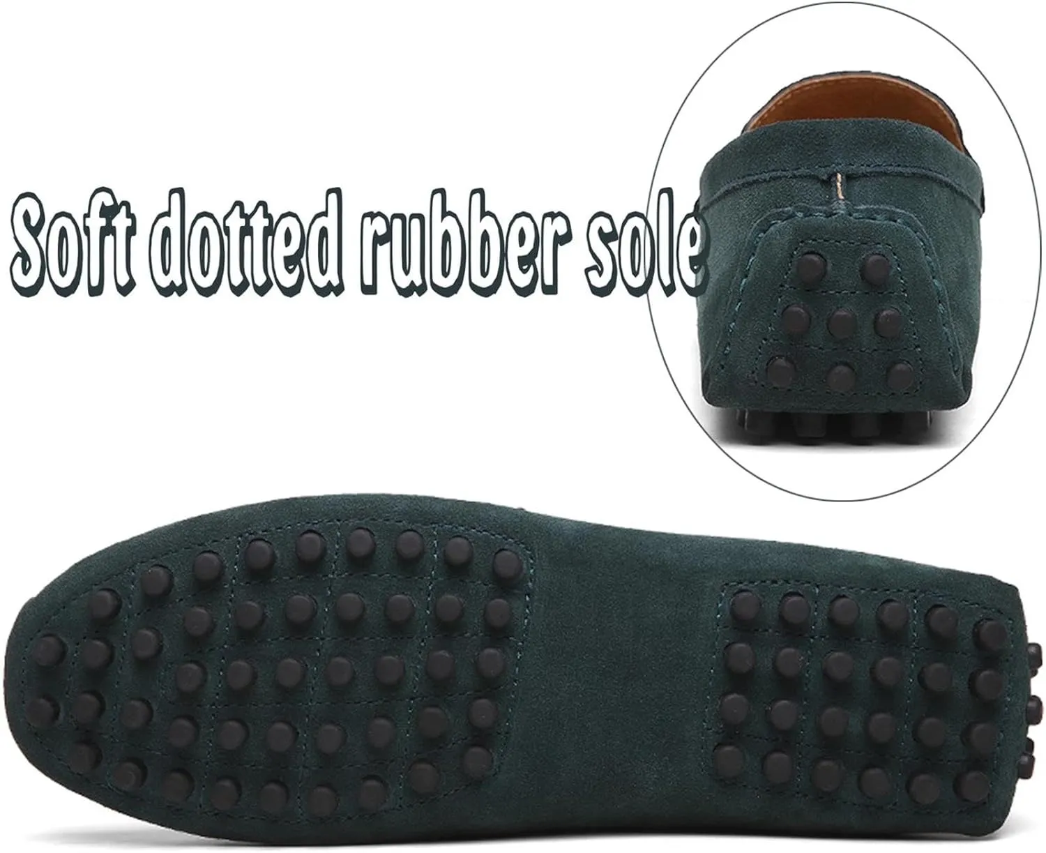 Men's Dress Loafers Slip On Casual Shoes Lightweight Soft Penny Loafers Suede Driving Boat Shoes Moccasins