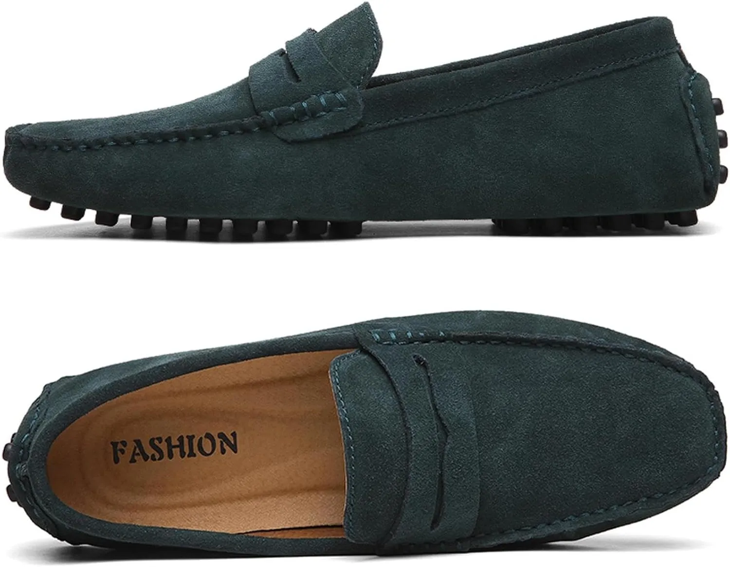Men's Dress Loafers Slip On Casual Shoes Lightweight Soft Penny Loafers Suede Driving Boat Shoes Moccasins