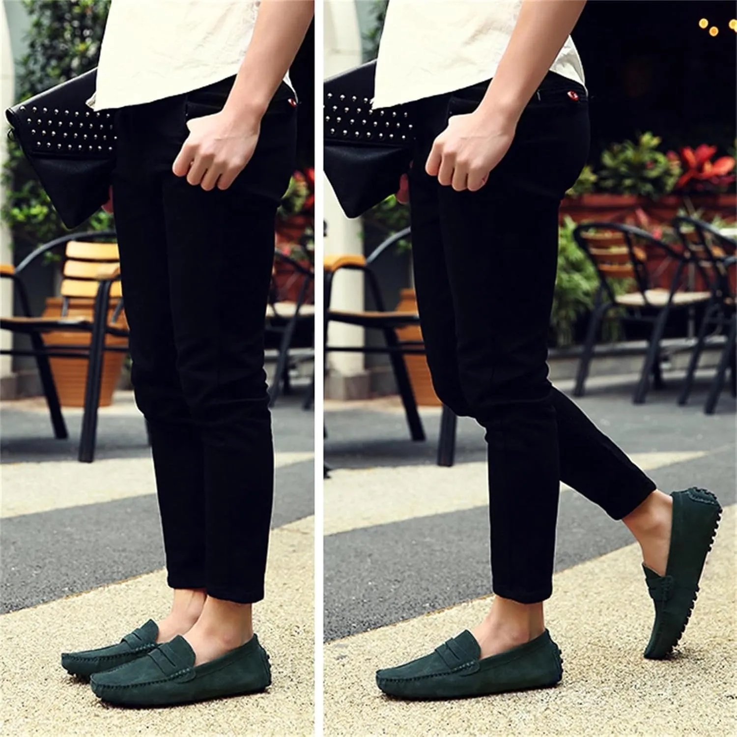 Men's Dress Loafers Slip On Casual Shoes Lightweight Soft Penny Loafers Suede Driving Boat Shoes Moccasins