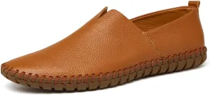 Men's Driving Loafers Leather Casual Slip On Shoes