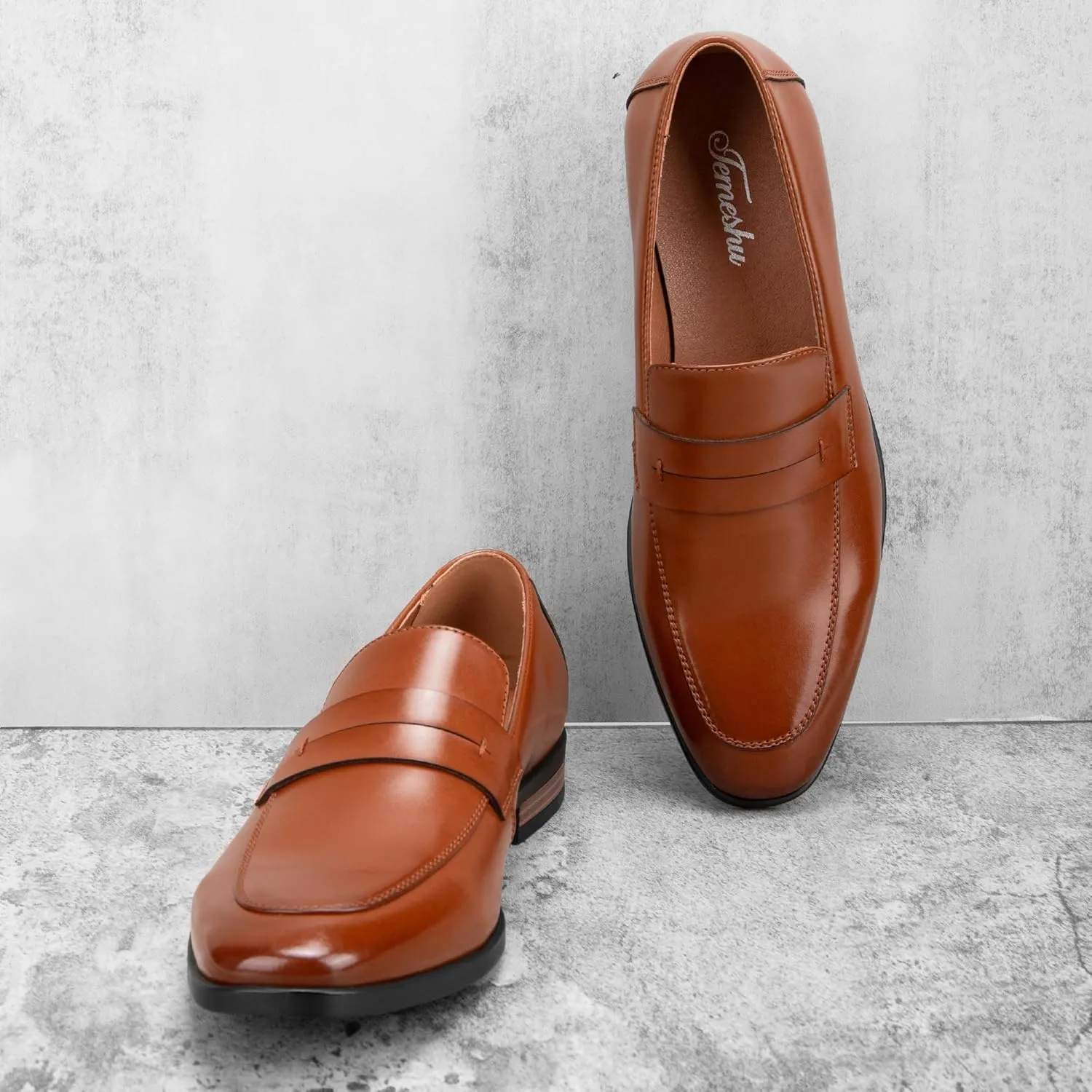 Men's Formal Penny Loafers Classic Slip-On Dress Shoes