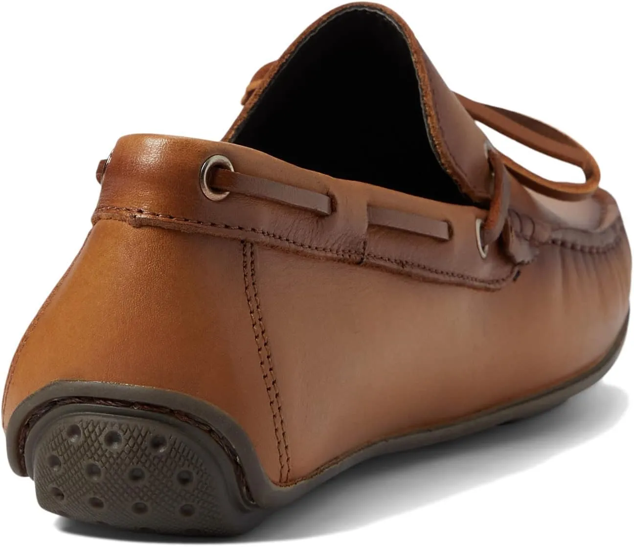 Men's Genuine Leather Casual Slip on Tie-Bow Loafers