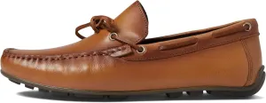 Men's Genuine Leather Casual Slip on Tie-Bow Loafers