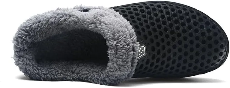 men's Lined Clog Breathable Mesh Lining Indoor Outdoor Walking Garden Clogs Winter Slippers