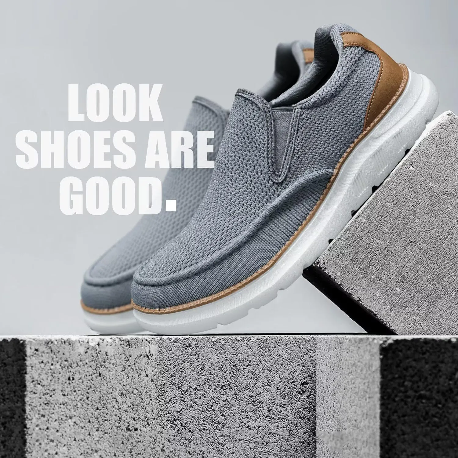 Mens Loafers Slip On Boat Shoes Casual Walking Dress Sneakers Mesh Business Oxfords Work Lightweight Soft Sole
