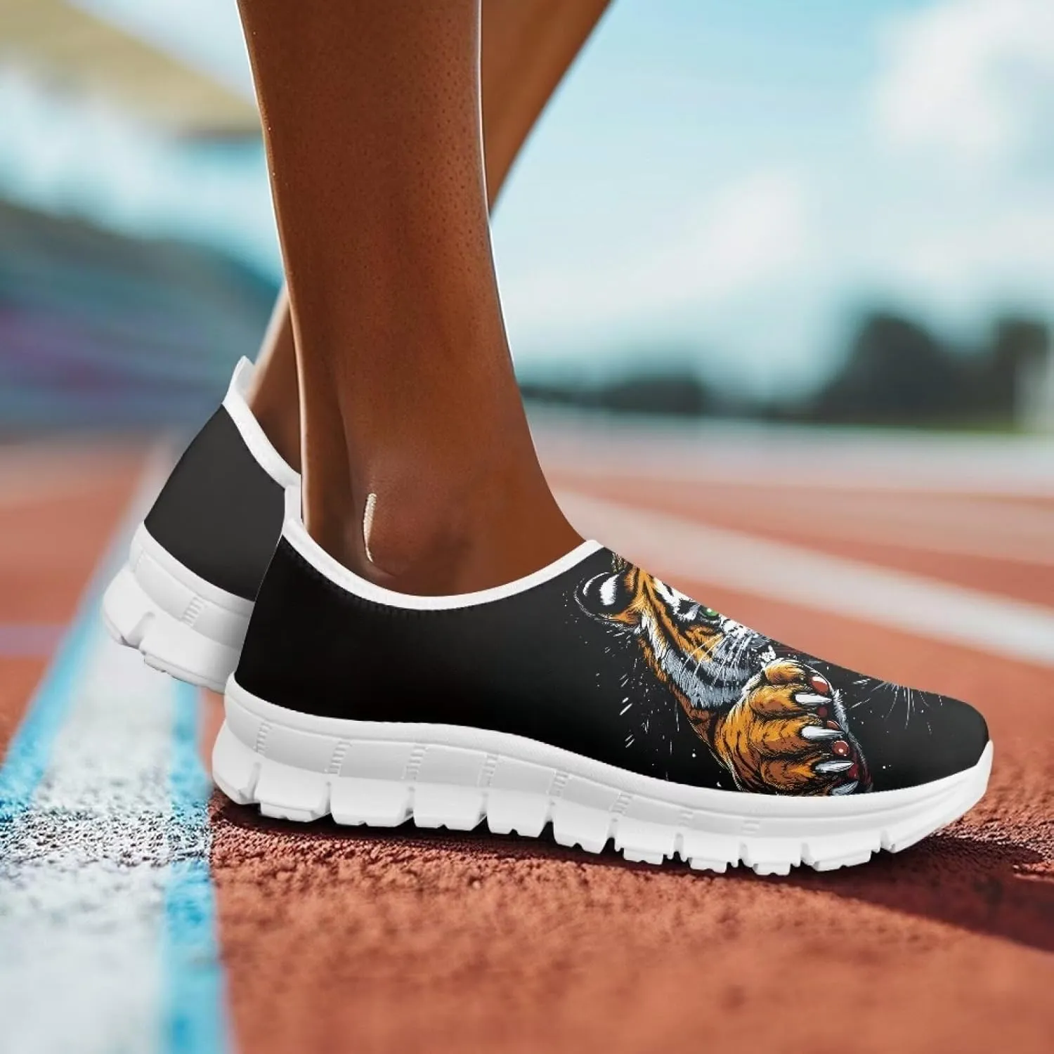 Men's Loafers Slip On Slip Shoe Casual Walking Shoes Non Slip Work Shoes Mesh Athletic Sneakers White Sole