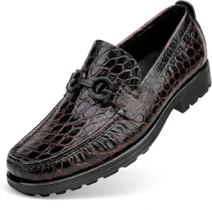 Mens Luxury Leather Penny Loafer, Fashion Comfort Dress Shoes Classical Handmade Slip on Loafer Shoes for Men