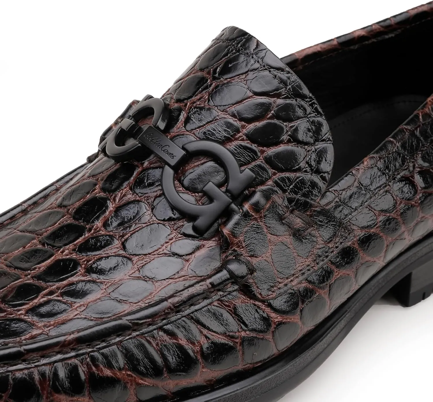 Mens Luxury Leather Penny Loafer, Fashion Comfort Dress Shoes Classical Handmade Slip on Loafer Shoes for Men