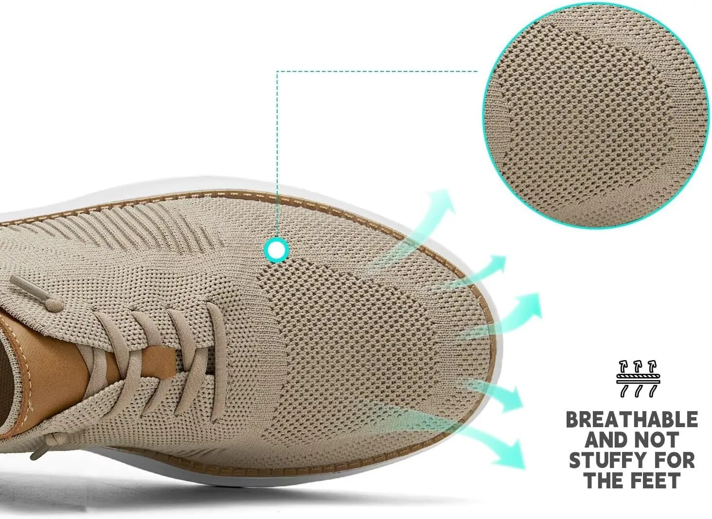 Mens Oxfords Casual Fashion Slip on Shoes Dress Business Sneakers Mesh Work Comfortable Lightweight Soft Sole