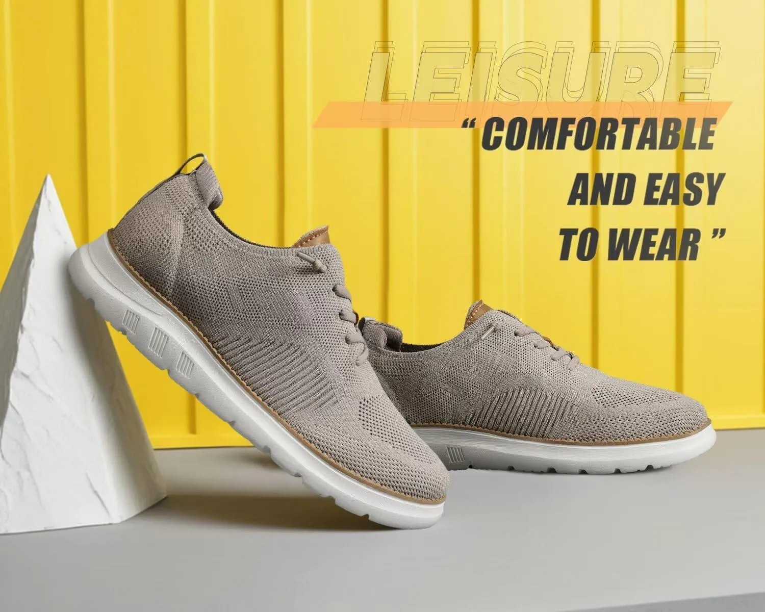Mens Oxfords Casual Fashion Slip on Shoes Dress Business Sneakers Mesh Work Comfortable Lightweight Soft Sole
