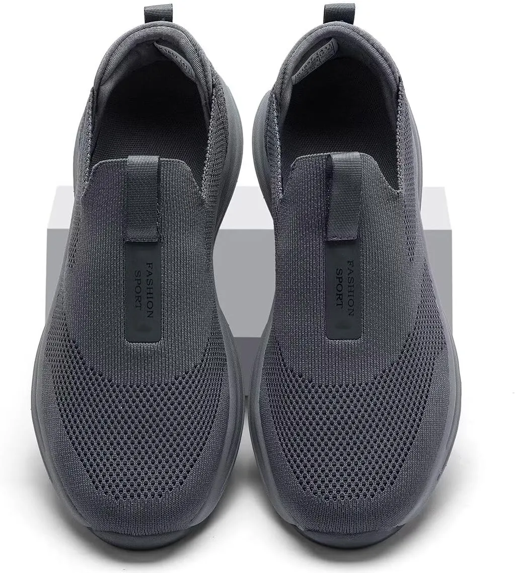 Men's Running Shoes Casual Slip on Walking Tennis Gym Sneakers Lightweight Breathable Mesh Workout Sports Soft Sole