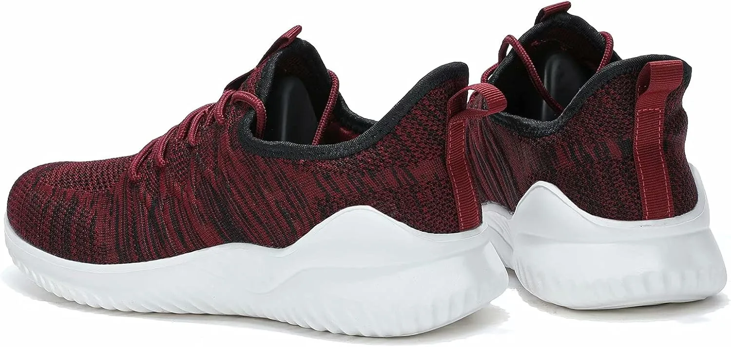 Mens Running Shoes Slip-on Walking Sneakers Lightweight Breathable Casual Soft Sole Trainers