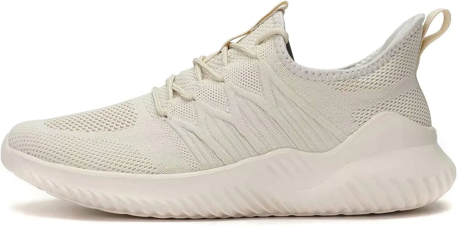 Mens Running Shoes Slip-on Walking Sneakers Lightweight Breathable Casual Soft Sole Trainers