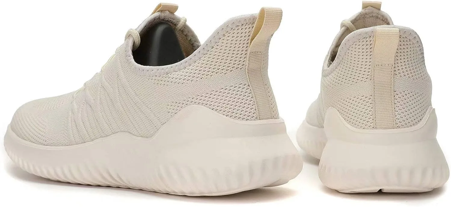 Mens Running Shoes Slip-on Walking Sneakers Lightweight Breathable Casual Soft Sole Trainers