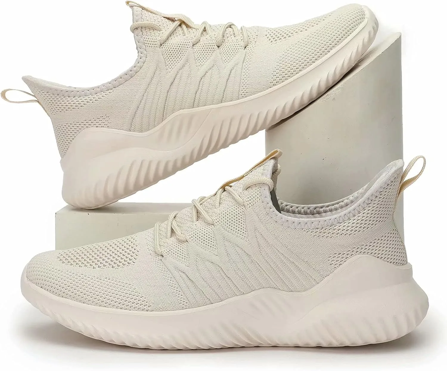 Mens Running Shoes Slip-on Walking Sneakers Lightweight Breathable Casual Soft Sole Trainers