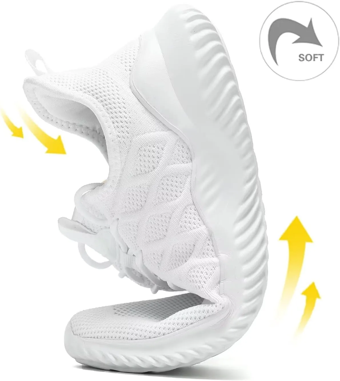 Mens Running Shoes Slip-on Walking Tennis Sneakers Lightweight Breathable Casual Soft Sole Mesh Workout Sports Shoes