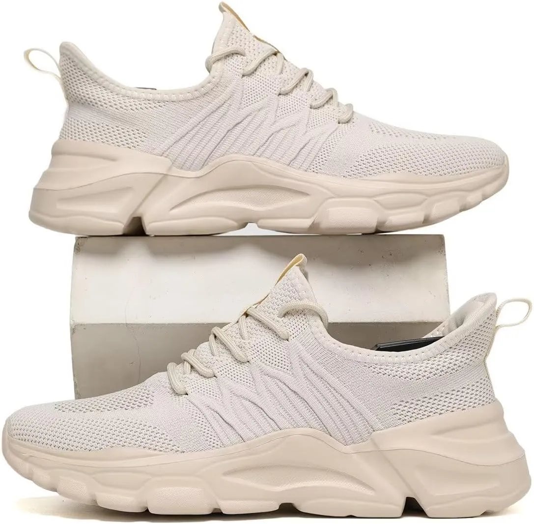 Mens Running Shoes Slip-on Walking Tennis Sneakers Lightweight Breathable Casual Soft Sole Mesh Workout Sports Shoes