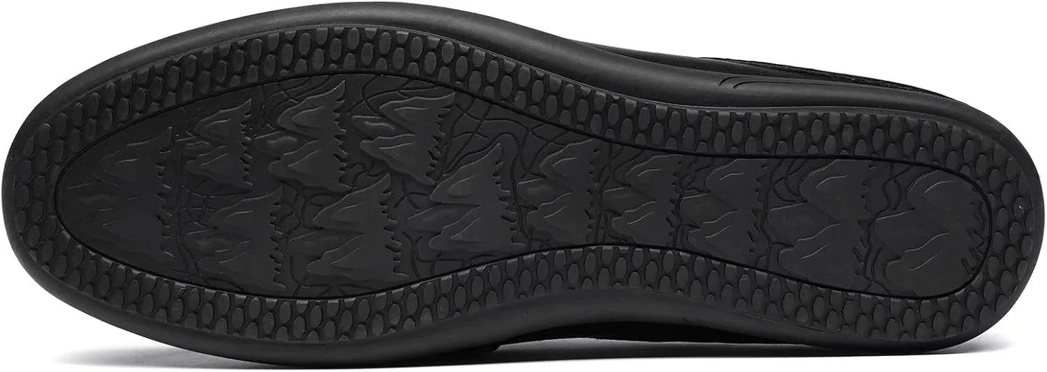 Men’s Slip-On Loafers Handmade Leather Slippers Breathable Comfortable Soft Hand Stitched no-heel Casual Shoes For Men