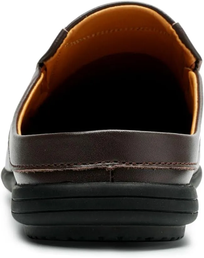 Men’s Slip-On Loafers Handmade Leather Slippers Breathable Comfortable Soft Hand Stitched no-heel Casual Shoes For Men
