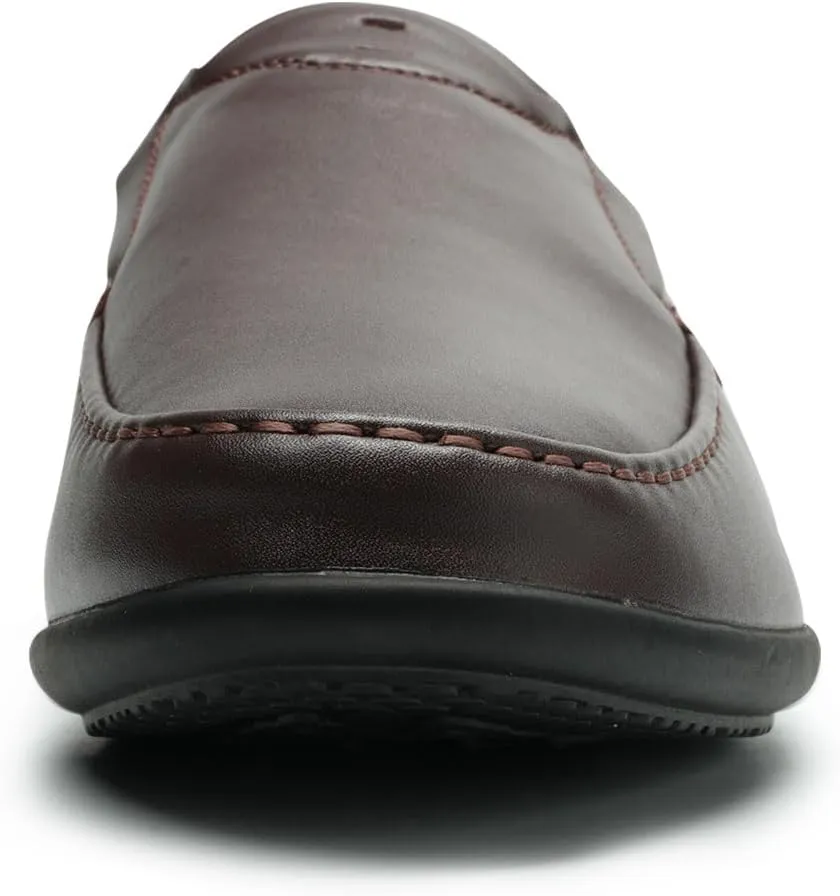 Men’s Slip-On Loafers Handmade Leather Slippers Breathable Comfortable Soft Hand Stitched no-heel Casual Shoes For Men